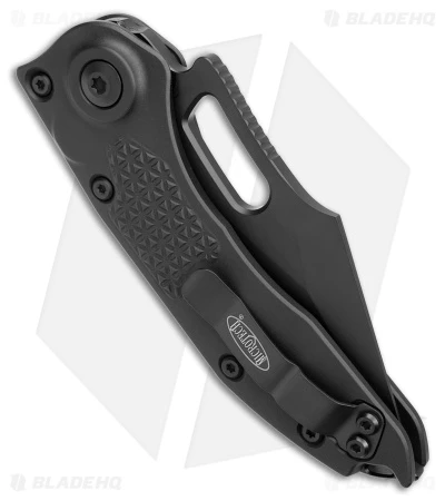 Microtech Stitch-A S/E Automatic Knife Black (3.75" Black) Microtech Stitch-A S/E Automatic Knife Black (3.75" Black) -Benchmade Store Microtech Stitch A SE Auto Black Black BHQ 180444 jr side