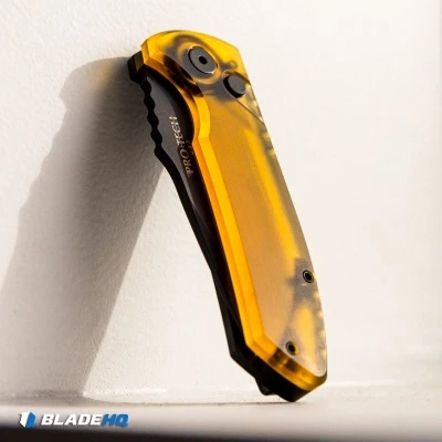 Pro-Tech Les George SBR Automatic Knife Amber Ultem (2.6" Black) Pro-Tech Les George SBR Automatic Knife Amber Ultem (2.6" Black) -Benchmade Store MoteSpecialSBR