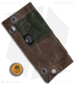 PNW Bushcraft EDC Travel Tray - Brown/OD Green Waxed Canvas -Benchmade Store PNWBushcraft Brown OD Green Waxed Canvas EDC Travel Tray BHQ 176402 jr bottlecap