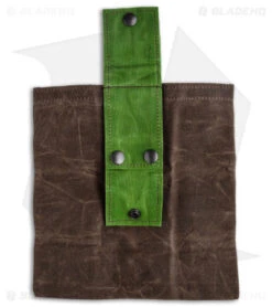 PNW Bushcraft Rugged Waxed Foraging Pouch Hip Bag - Brown OD/Green Canvas -Benchmade Store PNWBushcraft Brown OD Green Waxed Canvas Hip Pouch BHQ 176410 jr back