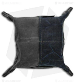 PNW Bushcraft EDC Travel Tray - Gray/Navy Waxed Canvas -Benchmade Store PNWBushcraft Gray Navy Waxed Canvas EDC Travel Tray BHQ 176405 jr back