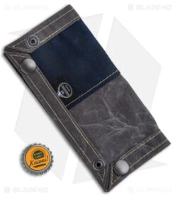 PNW Bushcraft EDC Travel Tray - Gray/Navy Waxed Canvas -Benchmade Store PNWBushcraft Gray Navy Waxed Canvas EDC Travel Tray BHQ 176405 jr bottlecap