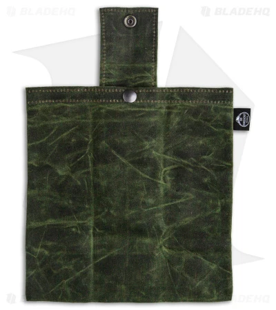 PNW Bushcraft Rugged Waxed Foraging Pouch Hip Bag - OD Green Canvas PNW Bushcraft Rugged Waxed Foraging Pouch Hip Bag - OD Green Canvas -Benchmade Store PNWBushcraft Green OD Green Waxed Canvas Hip Pouch BHQ 176411 jr open