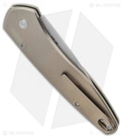 Pro-Tech Custom Newport Automatic Knife Abalone (3" Satin) -Benchmade Store Pro Tech Custom Newport Automatic Knife Abalone 3 Satin BHQ 96689 LS Side