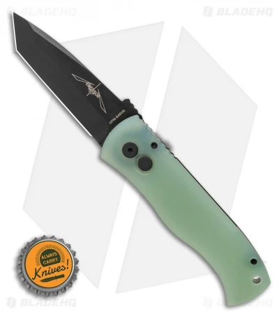 Emerson Pro-Tech CQC-7 Tanto Automatic Knife Jade G-10 (3.25" Black) Emerson Pro-Tech CQC-7 Tanto Automatic Knife Jade G-10 (3.25" Black) -Benchmade Store Pro Tech Emerson CQC7 Tanto Automatic Knife Jade Black G 10 BHQ 125100 LS Bottlecap
