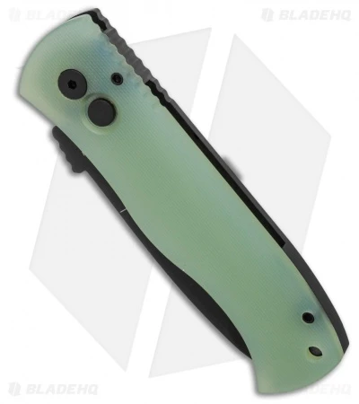 Emerson Pro-Tech CQC-7 Tanto Automatic Knife Jade G-10 (3.25" Black) Emerson Pro-Tech CQC-7 Tanto Automatic Knife Jade G-10 (3.25" Black) -Benchmade Store Pro Tech Emerson CQC7 Tanto Automatic Knife Jade Black G 10 BHQ 125100 LS Spine