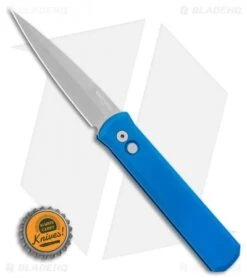 Pro-Tech Godfather Automatic Knife Solid Blue (4" Bead Blast) -Benchmade Store Pro Tech Godfather Automatic Knife Solid Dark Blue 4 Bead Blast 920 BLUE BHQ 117549 LS Bottlecap