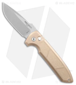 Protech Les George Rockeye Automatic Knife Bronze (3.375" SW/Satin)