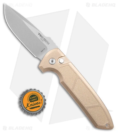Protech Les George Rockeye Automatic Knife Bronze (3.375" SW/Satin) Protech Les George Rockeye Automatic Knife Bronze (3.375" SW/Satin) -Benchmade Store Pro Tech Les George Rockeye Auto Bronze SW Satin BHQ 180160 jr bottlecap