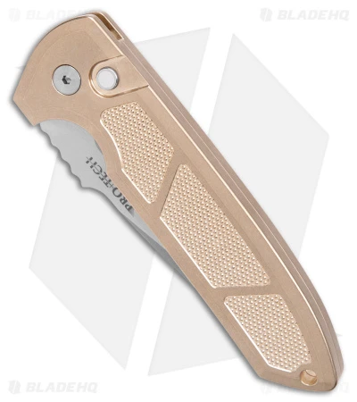 Protech Les George Rockeye Automatic Knife Bronze (3.375" SW/Satin) Protech Les George Rockeye Automatic Knife Bronze (3.375" SW/Satin) -Benchmade Store Pro Tech Les George Rockeye Auto Bronze SW Satin BHQ 180160 jr spine