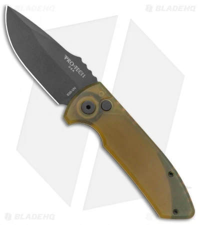 Pro-Tech Les George SBR Automatic Knife Amber Ultem (2.6" Black) Pro-Tech Les George SBR Automatic Knife Amber Ultem (2.6" Black) -Benchmade Store Pro Tech Les George SBR Auto Amber Ultem Black BHQ 137573 jr