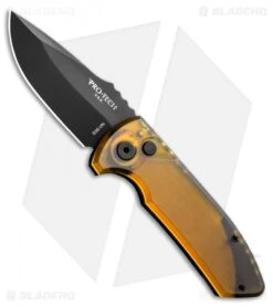 Pro-Tech Les George SBR Automatic Knife Amber Ultem (2.6" Black)