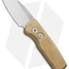 Pro-Tech Runt 5 Reverse Tanto Automatic Knife Stonewashed Brass (1.9" Mirror) 1 Pro-Tech Runt 5 Reverse Tanto Automatic Knife Stonewashed Brass (1.9" Mirror) -Benchmade Store Pro Tech Runt 5 Auto Bronze Aluminum Reverse Tanto Polished BHQ 131663 jr