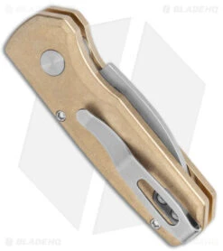 Pro-Tech Runt 5 Wharncliffe Automatic Knife Bronze Aluminum (2.10" SW) -Benchmade Store Pro Tech Runt 5 Wharncliffe SW Bronze SW BHQ 140587 jr side