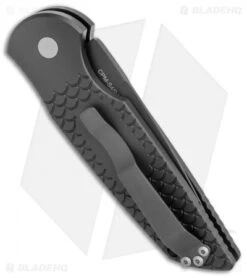 Pro-Tech TR-3 Automatic Knife Black Fish Scales (3.5" DLC S45VN) Exclusive 4 Pro-Tech TR-3 Automatic Knife Black Fish Scales (3.5" DLC S45VN) Exclusive -Benchmade Store Pro Tech Tactical Response TR 3 Black Fish Scales DLC BHQ 136861 jr side