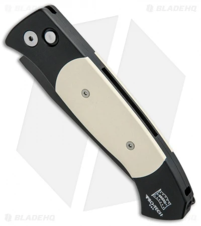 Pro-Tech Brend 3 Medium Tuxedo Automatic Knife Ivory Micarta (3.75" Black) 1352 Pro-Tech Brend 3 Medium Tuxedo Automatic Knife Ivory Micarta (3.75" Black) 1352 -Benchmade Store Protech Brend 3 Tuxedo Auto Ivory Micarta Black 1352 BHQ 3752 jr spine