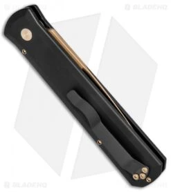 Pro-Tech Godfather Automatic Knife Solid Black (4" Copper Rose) 921 CR 4 Pro-Tech Godfather Automatic Knife Solid Black (4" Copper Rose) 921 CR -Benchmade Store Protech Godfather Auto Solid Black Copper Rose 921 CR BHQ 77541 jr side