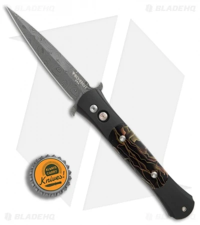 Pro-Tech The Don Custom Automatic Knife Custom Noble Inlays (3.5" Damascus) Pro-Tech The Don Custom Automatic Knife Custom Noble Inlays (3.5" Damascus) -Benchmade Store Protech Large Don Custom NOBLE damascus BHQ 74280 er bottlecap