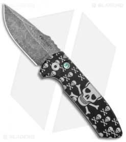 Pro-Tech SBR PK #4 Custom Anodized Automatic Knife Jolly Roger (2.6" Acid Wash)