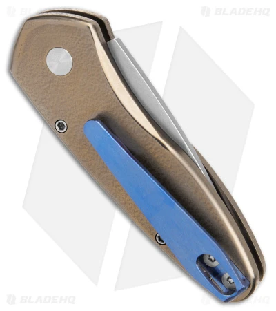 Pro-Tech Sprint Custom Automatic Knife Bronze/ Abalone (1.95" Stonewash) Pro-Tech Sprint Custom Automatic Knife Bronze/ Abalone (1.95" Stonewash) -Benchmade Store Protech Sprint Custom AK Bronze Abalone 1in SW BHQ 181399 td side