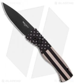 Pro-Tech Custom TR-2 Automatic Knife PK Tactical Flag #2 (Black) Blade Show 2018