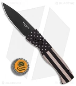 Pro-Tech Custom TR-2 Automatic Knife PK Tactical Flag #2 (Black) Blade Show 2018 -Benchmade Store Protech TR 2 Tactical Flag 2 BHQ 85773 er bottlecap