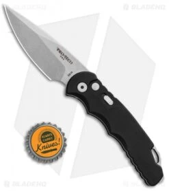 Pro-Tech TR-5 Automatic Knife Black (3.25" Stonewash) -Benchmade Store Protech TR 5 Auto Black SW T501SW BHQ 87851 jr bottlecap