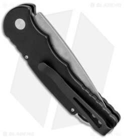 Pro-Tech TR-5 Automatic Knife Black (3.25" Stonewash) -Benchmade Store Protech TR 5 Auto Black SW T501SW BHQ 87851 jr side jr