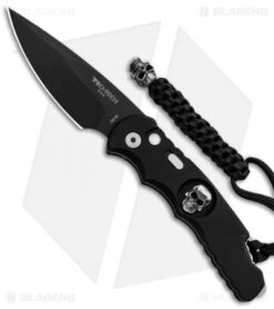 Pro-Tech TR-5 Skull Tactical Response Automatic Knife Black (3.25" Black)