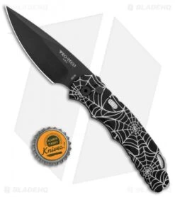 Pro-Tech TR-5 Tactical Response Automatic Knife Spider Web (3.25" Black) -Benchmade Store Protech TR 5 Tactical Response Auto Spider Web Black BHQ 87627 jr bottlecap