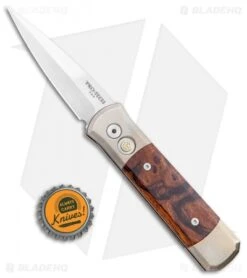 Pro-Tech Ultimate Custom Godson Automatic Knife Ti/Desert Ironwood (3.15" Satin) 5 Pro-Tech Ultimate Custom Godson Automatic Knife Ti/Desert Ironwood (3.15" Satin) -Benchmade Store Protech Ultimate Custom Godson Auto Ti Desert Ironwood Satin BHQ 112322 jr bottlecap