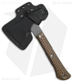RMJ Tactical Mini Jenny Hammer Poll 9.5" Tomahawk Axe Brown G-10 (Cerakote) -Benchmade Store RMJ Tactical Mini Jenny Hammer Poll Tomahawk Axe Brown G10 Cerakote BHQ 81085 er sheath