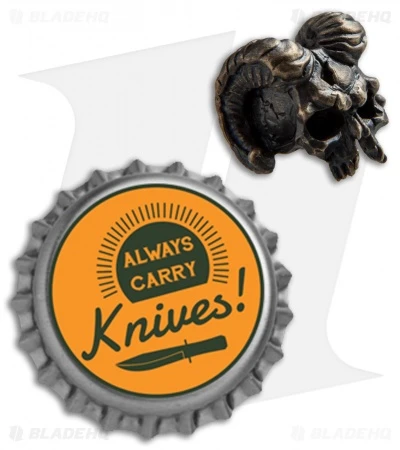 RUS Beads Shop Daemon Skull Lanyard Bead - Bronze RUS Beads Shop Daemon Skull Lanyard Bead - Bronze -Benchmade Store RUS Beads Shop Deaman Skull Lanyard Bead Bronze BHQ 72176 jr bottlecap