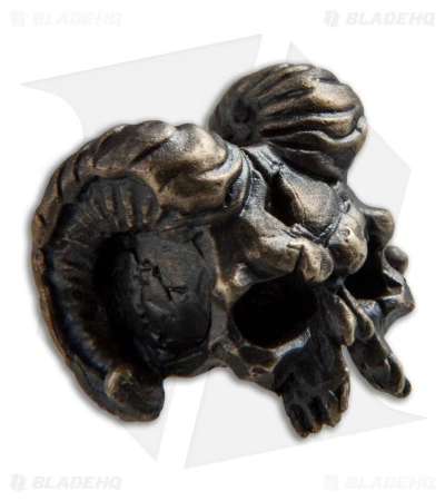 RUS Beads Shop Daemon Skull Lanyard Bead - Bronze RUS Beads Shop Daemon Skull Lanyard Bead - Bronze -Benchmade Store RUS Beads Shop Deaman Skull Lanyard Bead Bronze BHQ 72176 jr