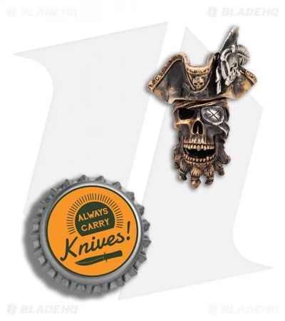 RUS Beads Shop Pirate Captain w/ Removable Hat Lanyard Bead - Bronze/Siliver RUS Beads Shop Pirate Captain W/ Removable Hat Lanyard Bead - Bronze/Siliver -Benchmade Store RUS Beads Shop Pirate Captain Removable Hat Lanyard Bead Bronze Silver BHQ 87103 er bottlecap
