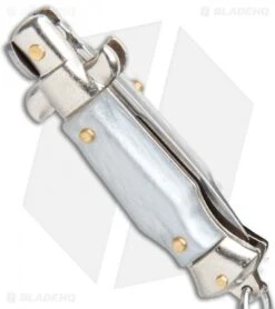 SKM 2.75" Keychain Stiletto Automatic Knife Gray (1.2" Satin Flat) -Benchmade Store SKM 2.75in Keychain Stiletto Auto Gray Satin Flat BHQ 51051 jr side