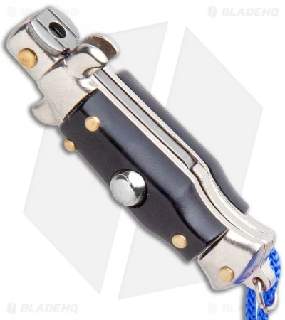 SKM Italian Stiletto Keychain Automatic Knife Black/Blue (1.125" Satin) SKM Italian Stiletto Keychain Automatic Knife Black/Blue (1.125" Satin) -Benchmade Store SKM Italian Stiletto Keychain Auto Black Blue Satin BHQ 102944 jr spine