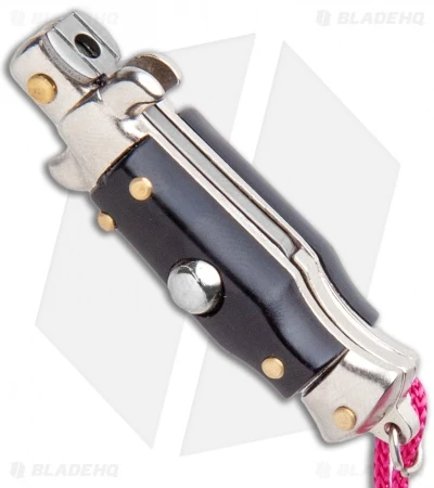 SKM Italian Stiletto Keychain Automatic Knife Black/Pink (1.125" Satin) SKM Italian Stiletto Keychain Automatic Knife Black/Pink (1.125" Satin) -Benchmade Store SKM Italian Stiletto Keychain Auto Black Pink Satin BHQ 102936 jr spine