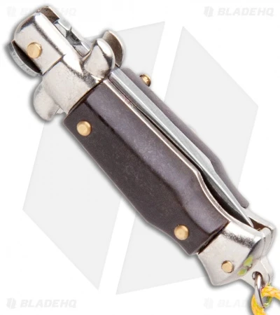 SKM Italian Stiletto Keychain Automatic Knife Brown/Yellow (1.125" Satin) SKM Italian Stiletto Keychain Automatic Knife Brown/Yellow (1.125" Satin) -Benchmade Store SKM Italian Stiletto Keychain Auto Brown Yellow Satin BHQ 102941 jr side