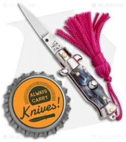 SKM Italian Stiletto Keychain Automatic Knife Marble/Pink (1.125" Satin) 5 SKM Italian Stiletto Keychain Automatic Knife Marble/Pink (1.125" Satin) -Benchmade Store SKM Italian Stiletto Keychain Auto Marble Pink Satin BHQ 102938 jr bottlecap