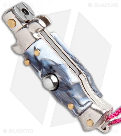 SKM Italian Stiletto Keychain Automatic Knife Marble/Pink (1.125" Satin) SKM Italian Stiletto Keychain Automatic Knife Marble/Pink (1.125" Satin) -Benchmade Store SKM Italian Stiletto Keychain Auto Marble Pink Satin BHQ 102938 jr spine