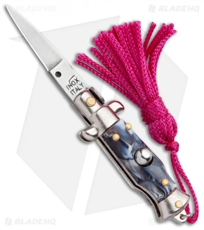 SKM Italian Stiletto Keychain Automatic Knife Marble/Pink (1.125" Satin) SKM Italian Stiletto Keychain Automatic Knife Marble/Pink (1.125" Satin) -Benchmade Store SKM Italian Stiletto Keychain Auto Marble Pink Satin BHQ 102938 jr