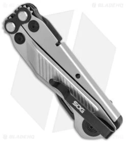 SOG Flash MT 7-in-1 Multi-Tool (Silver/Black) -Benchmade Store SOG Flash MT 7 in 1 Multi Tool Silver Black BHQ 140875 jr side