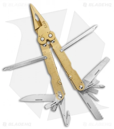 SOG Powerlock 18-in-1 Multi-Tool + V-Cutter (Gold) S62GN-BX SOG Powerlock 18-in-1 Multi-Tool + V-Cutter (Gold) S62GN-BX -Benchmade Store SOG PowerLock Multi Tool V Cutter Satin S62GN BX BHQ 118746 LS