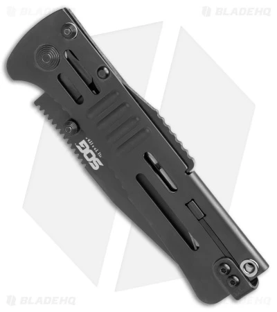 SOG SlimJim Black Assisted Opening Knife (3.18" Black Plain) SJ-32 SOG SlimJim Black Assisted Opening Knife (3.18" Black Plain) SJ-32 -Benchmade Store SOG SlimJim Black Assisted Opening Black BHQ 11534 jr spine