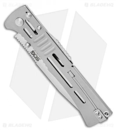 SOG SlimJim XL Bead Blast Assisted Opening Knife (4.18" Satin) SJ-51 SOG SlimJim XL Bead Blast Assisted Opening Knife (4.18" Satin) SJ-51 -Benchmade Store SOG SlimJim XL Bead Blast Assisted Opening Knife 4.18 Satin SJ 51 BHQ 11536 LS Spine