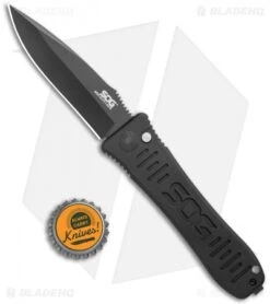 SOG Spec Elite I Automatic Knife (3.5" Black) SE-52 -Benchmade Store SOG Spec Elite I Auto Knife Black BHQ 8487 jr bottlecap