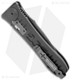 SOG Spec Elite I Automatic Knife (3.5" Black) SE-52 -Benchmade Store SOG Spec Elite I Auto Knife Black BHQ 8487 jr side