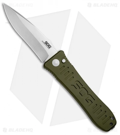 SOG Knives Spec Elite II Large Automatic Knife OD Green (4" Satin) SE-61OD SOG Knives Spec Elite II Large Automatic Knife OD Green (4" Satin) SE-61OD -Benchmade Store SOG Spec Elite II Large OD Green Satin SE 61OD BHQ 70989 jr