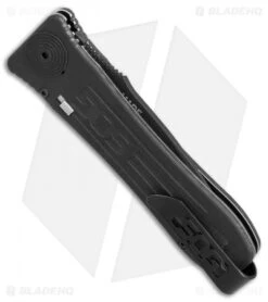 SOG Strat Ops Automatic Knife Black Canvas Micarta (3.5" Black) -Benchmade Store SOG Strat Ops black canvas micarta black BHQ 52429 er side